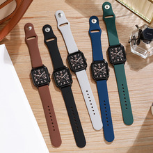 防水日历手表简约气质方形爆款时尚大学生情侣表小众高端休闲腕表