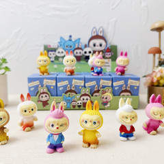 クロスボーダー漫画樹脂ラブブフィギュアブラインドボックス高価値かわいいミニ人形デスクトップ装飾品ブラインドバッグ