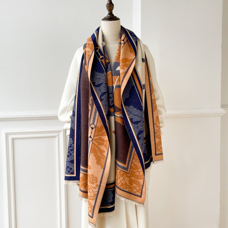 Sciarpa invernale in imitazione cashmere per donna, stile di alta qualità, calda e lunga, spesso scialle double face_voghion.com