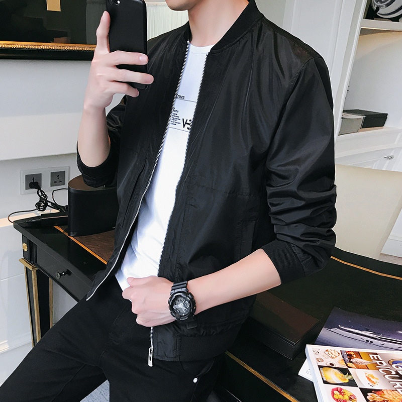 Summer Thin Jacket Men's Outer Wear Baseball Suit New Youth Outdoor Sports Top Casual Clothes