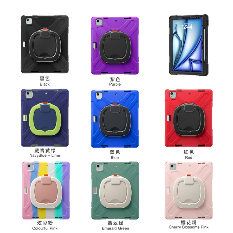 Suitable for iPad Pro 13 Pirate King silicone tablet case with stand, shoulder strap, anti-drop, rotating design, and pen slot Suitable for iPad Pro 13 Pirate King silicone tablet case with stand, shoulder strap, anti-drop, rotating design, and pen slot