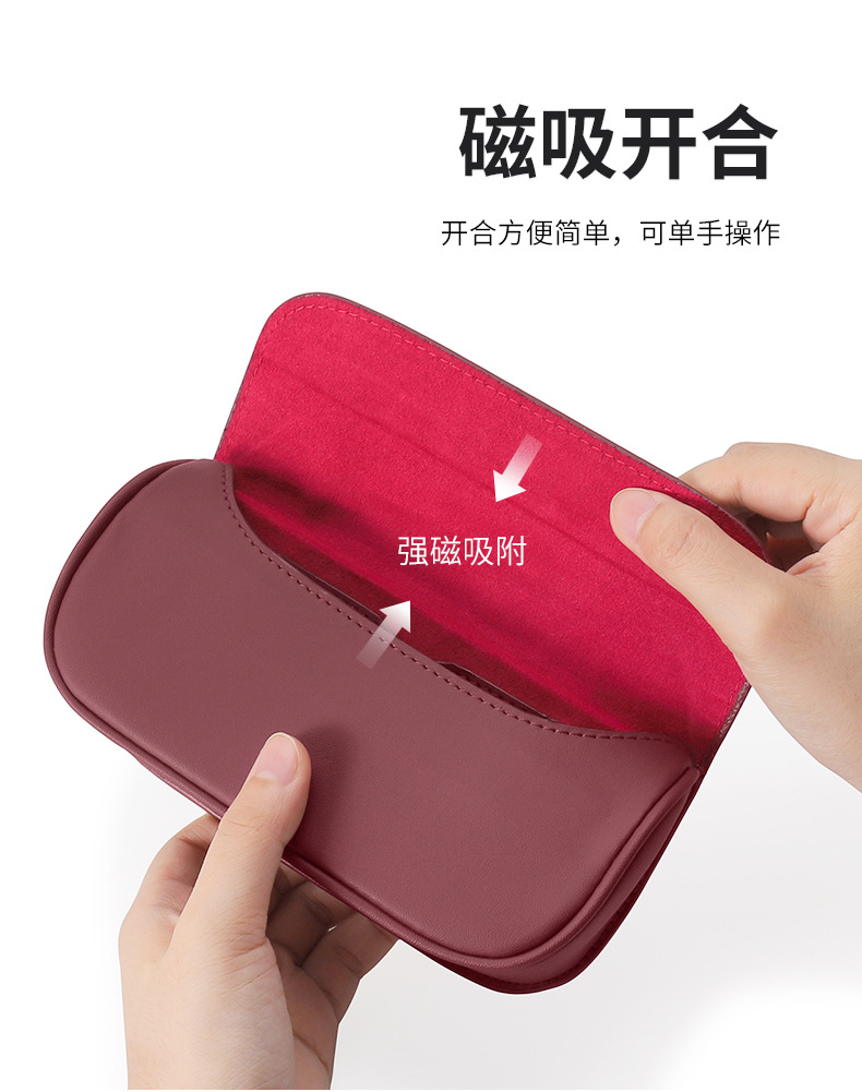 Car Glasses Case Car Glasses Clip Bills Clip Multifunctional Magnetic Sun Visor Sunglasses Case Car Glasses Clip