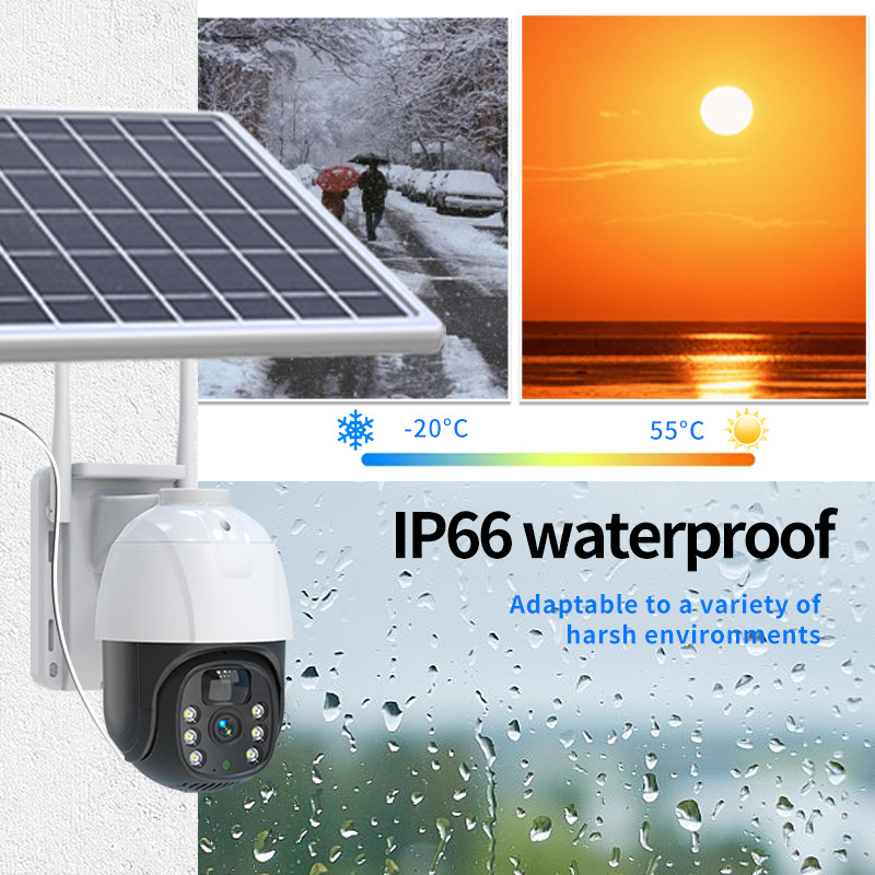 Lote de fábrica tee inalámbrico WIFI cámara de vigilancia 4G remoto a todo color de la visión nocturna HD Cámara solar