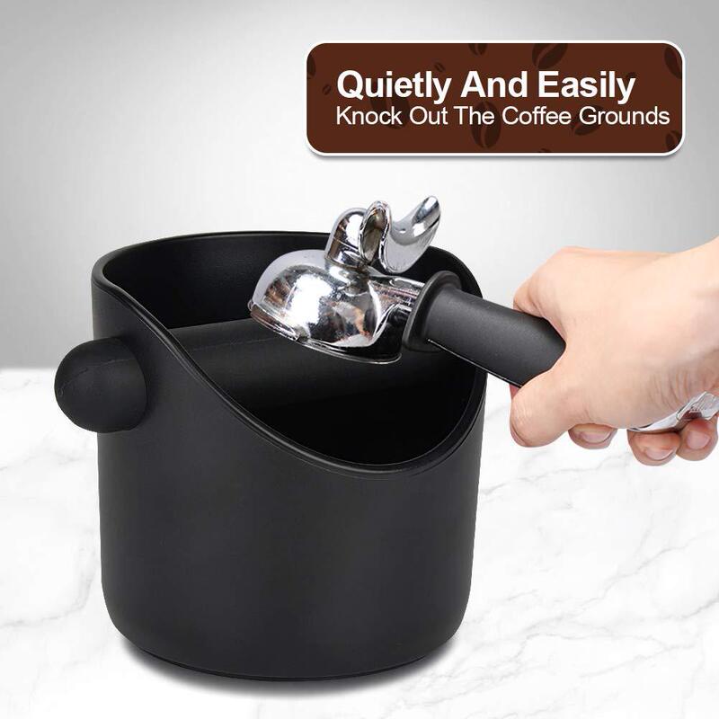 In-Stock Abs Coffee Knock Box Mini Powder Container Accessories Coffee Knock Box Non-Slip Matte Shock-Absorbing Durable Tool