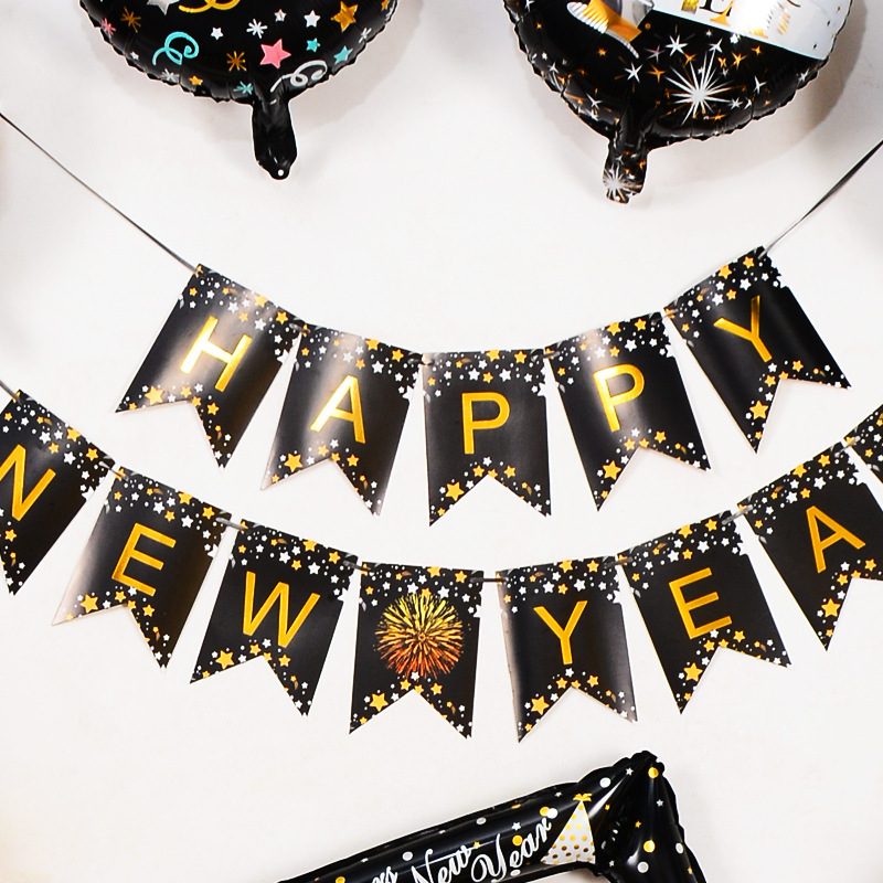 Decoración de fondo de Año Nuevo, globos de aluminio, marco de fotos con botella de FELIZ AÑO NUEVO, decoración de fiesta, arreglo de globos