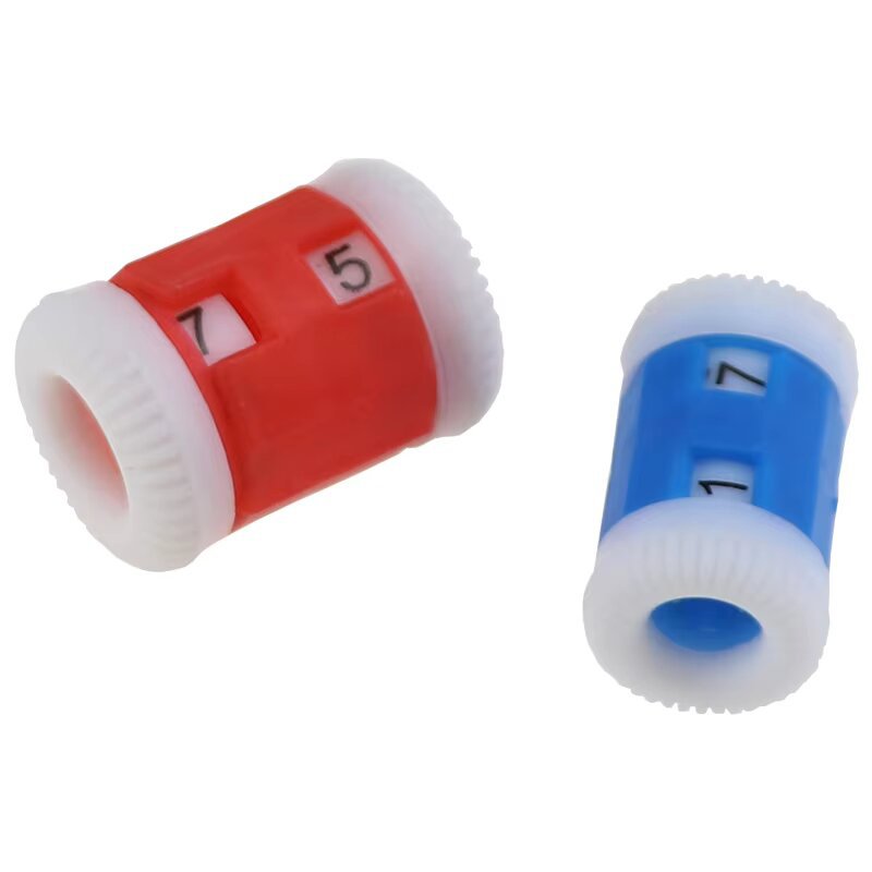 Herramienta de tejer de lana individual línea manual contador manual aguja grabadora color al azar