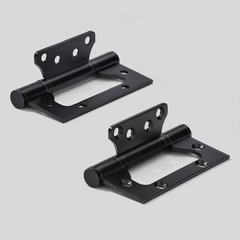 Jasenberg stainless steel slot-free mother-in-law hinge silent thickened hinge 4-inch thickened bearing black folding leaf