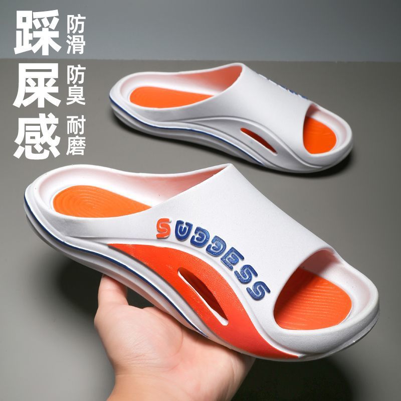 Pantuflas de hombre estilo 2026 para uso en exteriores, modernas sandalias de hombre para interiores, antideslizantes, para baño, ducha, para estudiantes, con suela gruesa.