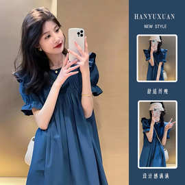 孕妇装2026夏季新品显瘦长裙法式温柔初恋御姐高级感孕妇连衣裙