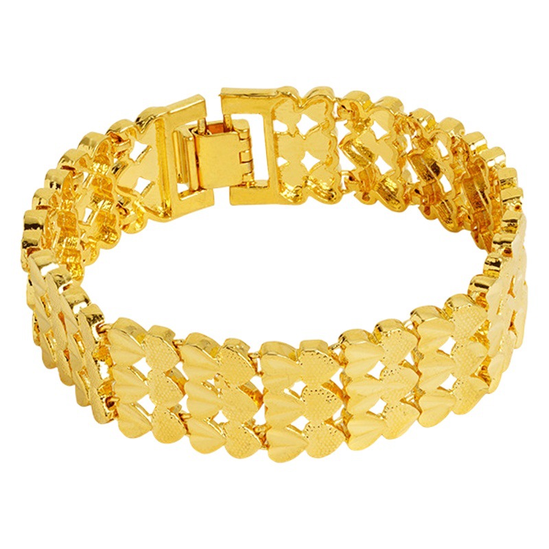 Amor clip pulsera arreglada para hombres y mujeres vietnamita arena oro viento chino joyería transmisión en vivo