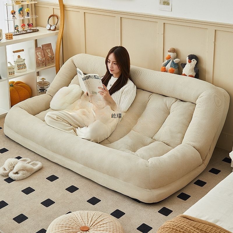 Giant Tatami Human Dog Bed Lazy Sofa Recliner Foldable Bedroom Sofa Bed Dual-Use Double Recliner