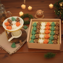跨境香薰蜡块DIY可融化圣诞姜饼人圣诞树香炉蜡烛礼盒大豆蜡无烟