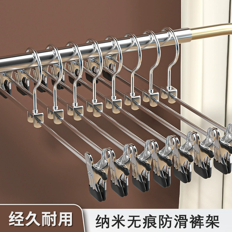 Прямые продажи с фабрики, хромированная вешалка для брюк, выдвижной многофункциональный зажим для брюк, бытовой прочный зажим для сушки, вешалка для брюк, оптовая продажа