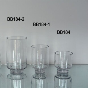 BBGLASS Antique Glass Transparent Glass Candlestick Straight Glass Vase Home Decoration Ornaments