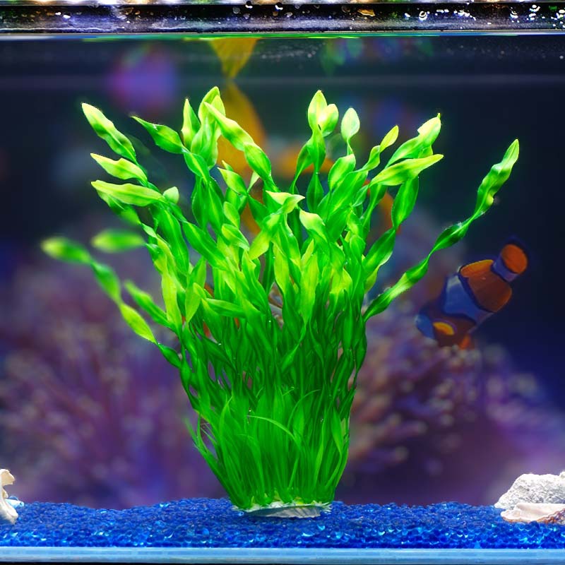 Hierba de agua, algas, orquídea de agua, algas pequeñas, plástico de simulación, suministro directo transfronterizo, suministros para acuarios, decoración de paisajismo de peceras, espiral