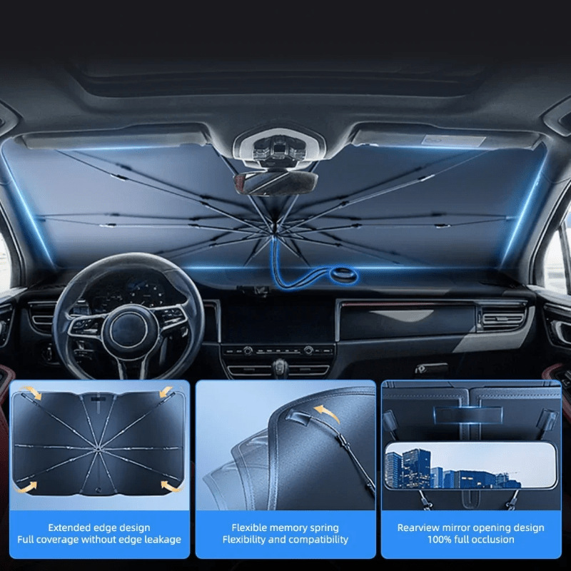 Summer Car Sunshade Pull-Tab Convenient Car-Mounted Front Sunshade Sun Protection and Heat Insulation Car Sunshade Curtain Wholesale
