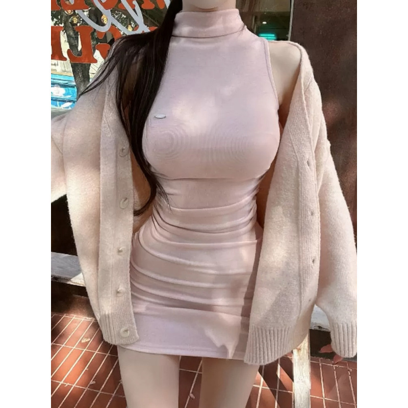 South Korea's Dongdaemun New Product, Simple and Lazy Style, Super Nice Loose Knitted Cardigan Jacket Se