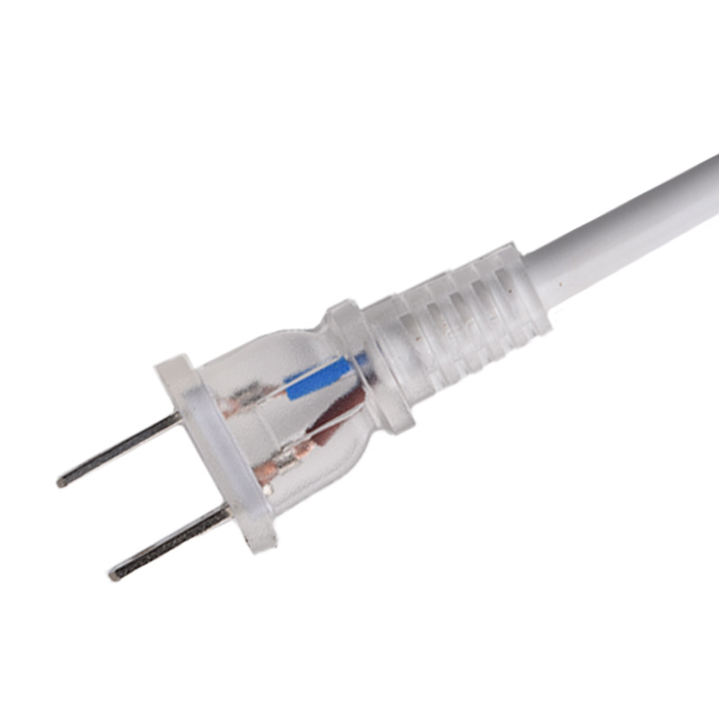 美规ETL两脚直插电源线，透明插头，透明插线板纯铜芯电源延长线