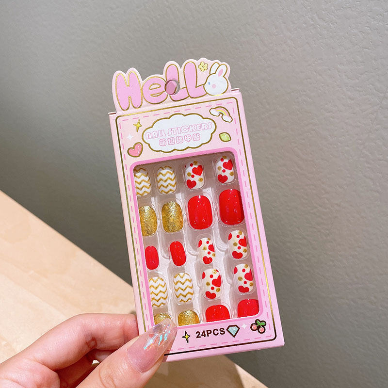 Niños dibujos animados estereoscópicos pegatinas de uñas niñas parches de uñas bebés desmontables impermeables uñas al por mayor