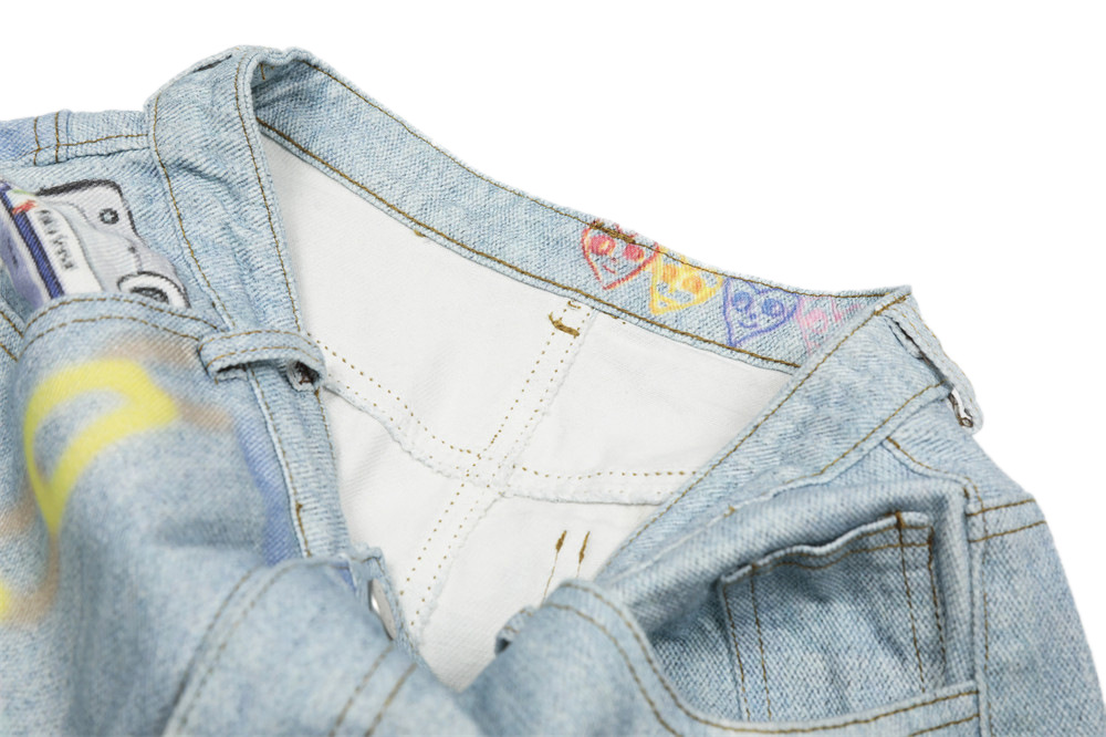 Men's Tie-Dye Gradient Jeans - High Street Vibe, Loose Fit, Wide Leg, Straight Cut, Distressed Wash, Casual Streetwear For Men ( Blue, S-XL)​_mkmklike.com