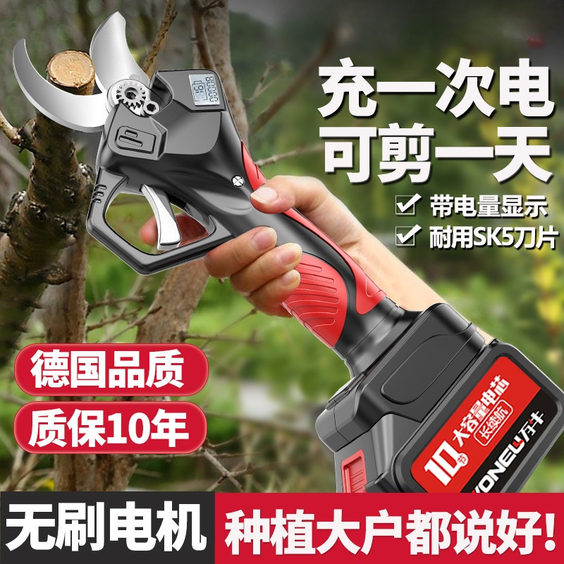 电动剪刀果树修枝剪充电式电剪刀锂电强力园林剪树电剪子剪枝神器