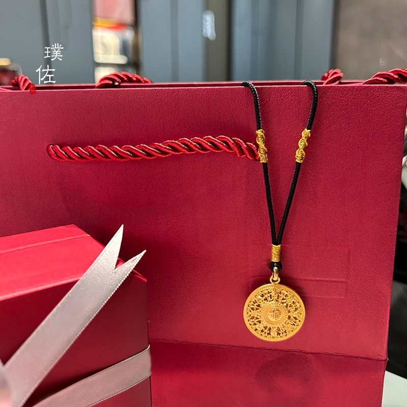 新款久不掉色古法鏤空吊墜國潮時尚吊墜送禮