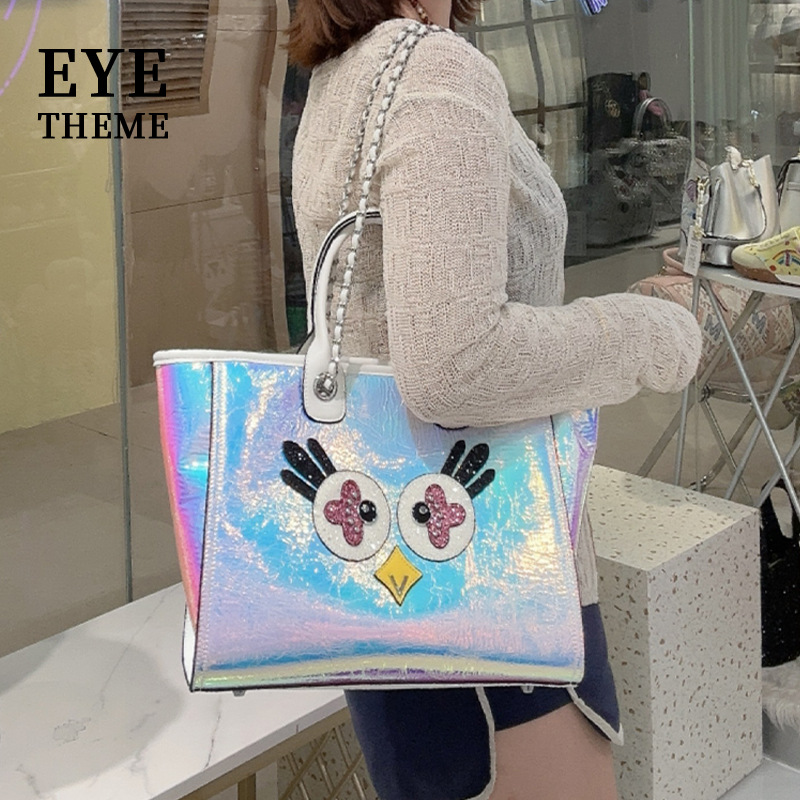 Material especial de mujer 2025 animal portátil estampado de metal de gran capacidad bolsa de cadena portátil bolsa 2781 #