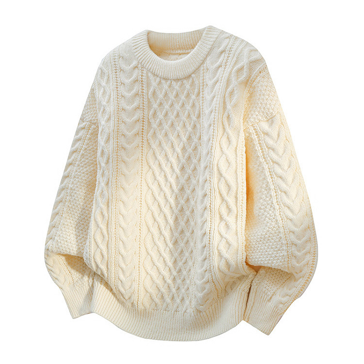 Explosiones transfronterizas de tamaño europeo de gran tamaño de cuello alto este año de vida suéter de Navidad rojo para hombres fábrica de camisetas de punto al por mayor