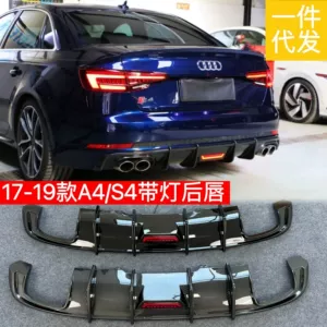 Audi 171819 A4L/S4 İşıqlı Arxa Lip, Dörd Quyruq Borusu, Standart İdman Versiyası