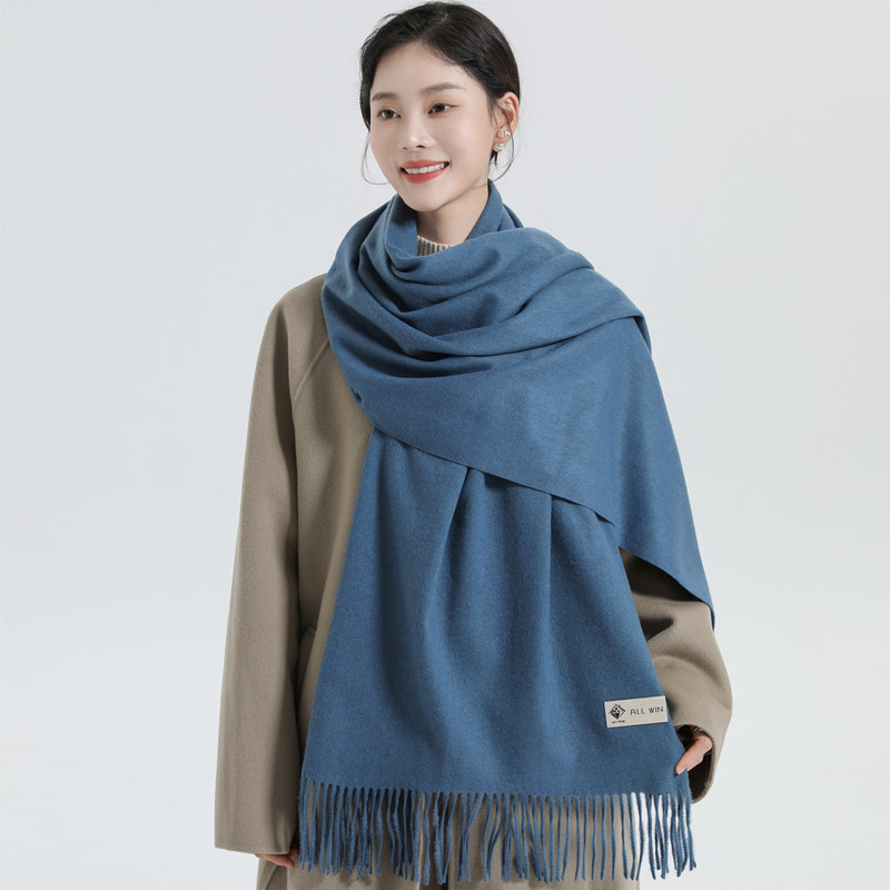 Wool Cashmere Scarf For Women And Men Winter Warm Shawl_voghion.com