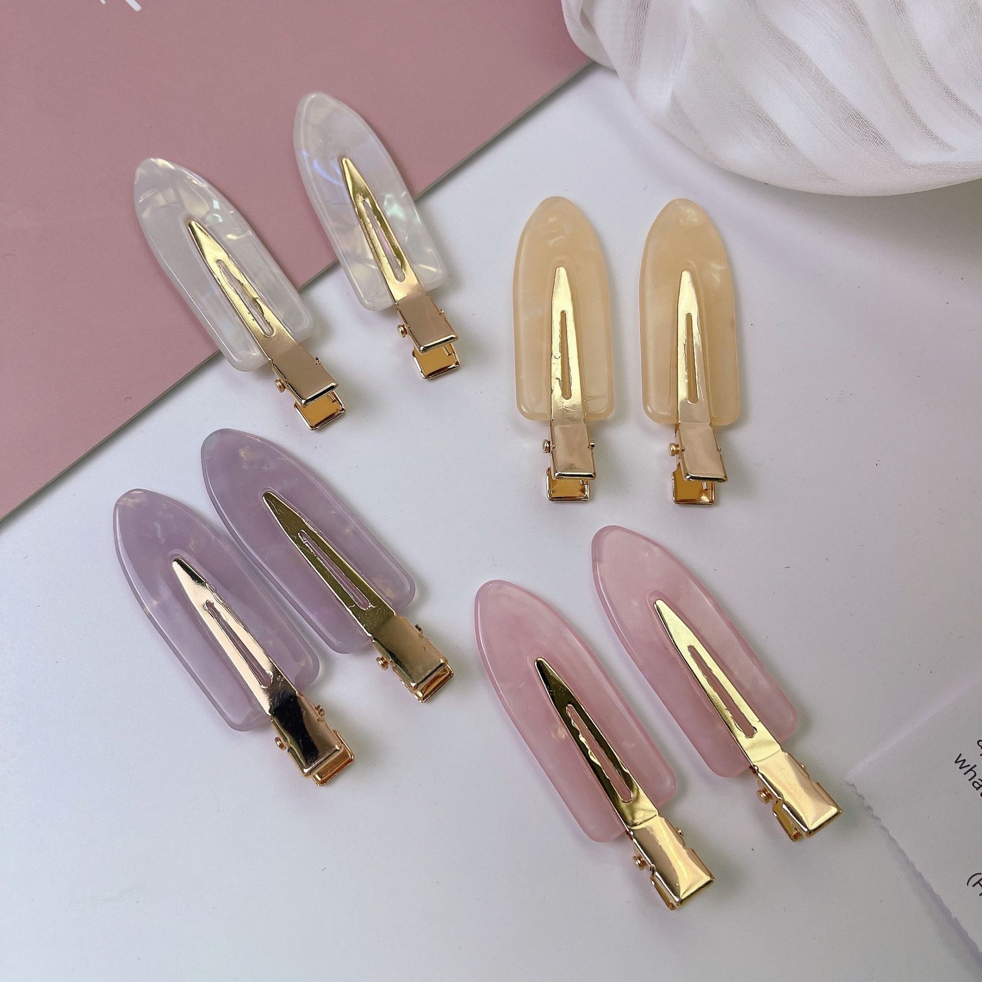 韓国酢酸シームレスヘアピン夏サイドクリップカモノハシヘアピンヘアピン女性メイク前髪クリップ壊れたヘアピンヘアアクセサリー