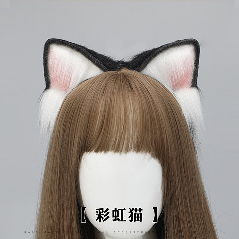 ドロップシッピング日本ロリータ獣耳ヘッドバンド、猫耳ヘアバンド、ヘアピン、両用アクセサリー、手作り|undefined
