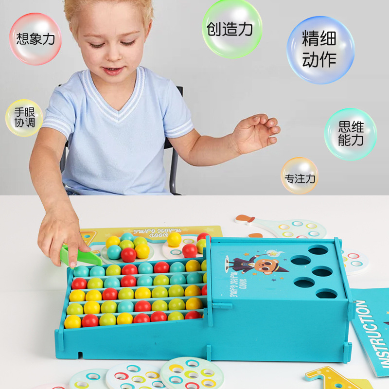 Jardín de infantes clipes de cuentas para ver juegos de pares de colores entrenamiento de pensamiento lógico infantil juguetes de educación temprana