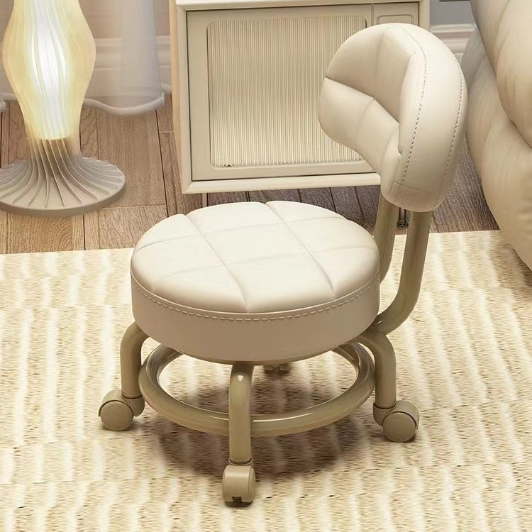 Rueda universal, taburete pequeño, taburete de cambio de zapatos móvil, sala de estar doméstica, dormitorio, polea, taburete bajo, muñeca de banda de limpieza de costura