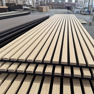 Foreign Trade Polyester Fiber Sound-Absorbing Panel Aku Wooden Strip Ps Line Density Board Soundproofing Noise Reduction Sound-Absorbing Panel Decoration