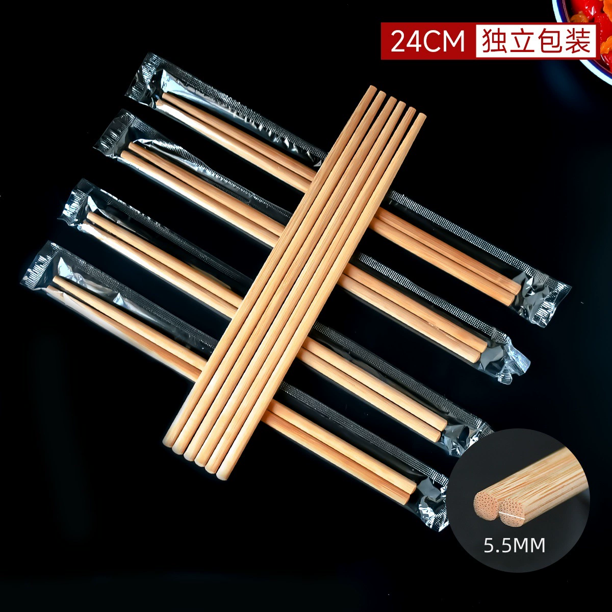 Chopsticks, blue and white Chinese pack