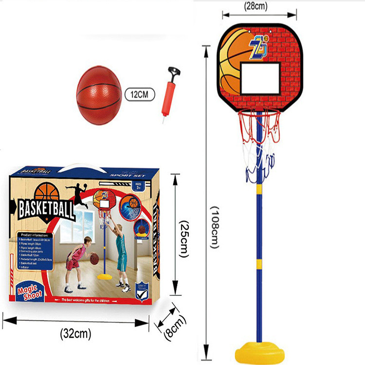 Soporte de baloncesto ajustable transfronterizo interior al aire libre padre-niño Deportes Baloncesto marco de los niños juguetes deportivos interactivos al por mayor