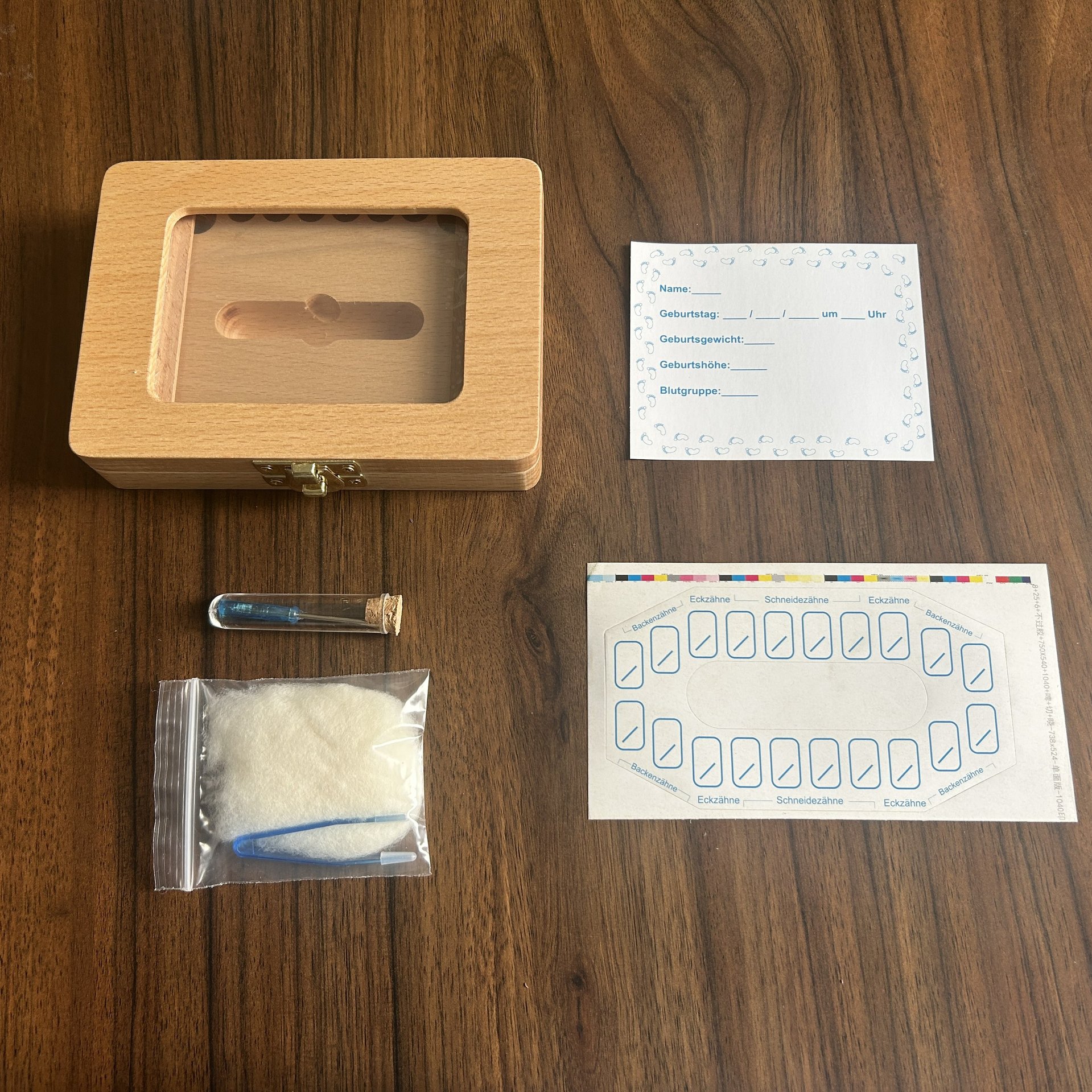 Tooth House estilo explosivo transfronterizo para niños, hombres y mujeres, caja de almacenamiento de dientes de leche para bebés, marco de fotos de madera personalizado, recuerdo de pelo de lanugo de dientes