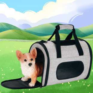 Foldable Pet Bag for Dogs and Cats, Convenient Travel Bag for Outings, Portable Shoulder Pet Bag, Ventilated and Comfortable Kennel