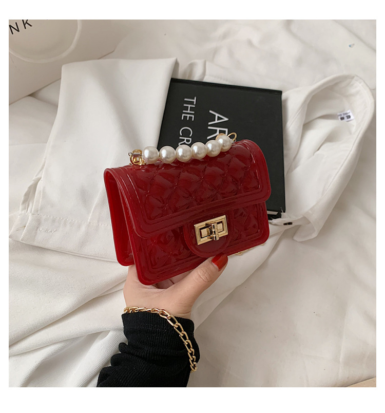 Fashion Chain Pearl Messenger Shoulder Portable Bag display picture 4