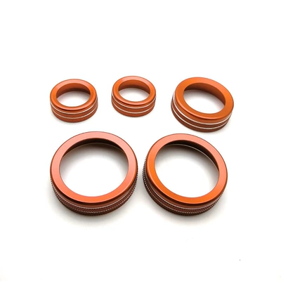 Other Automotive Interior Supplies | Interior Modification - model-22-24-knob-ring-orange-5-piece-set