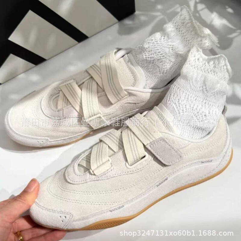 New French Retro-Style Adidas Fos Ballet Velcro-Style German Training Shoes for Women, Versatile Casual Sneakers New French Retro-Style Adidas Fos Ballet Velcro-Style German Training Shoes for Women, Versatile Casual Sneakers