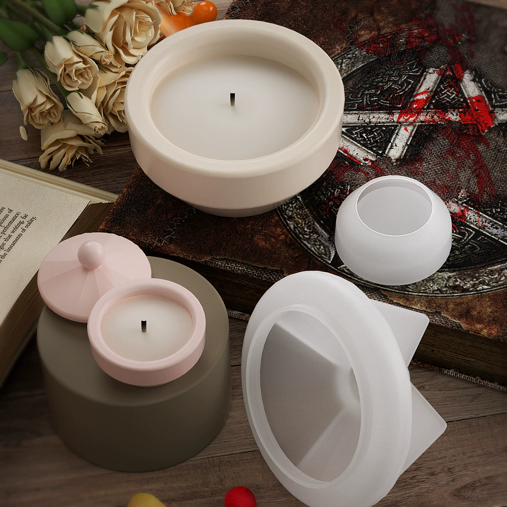 箱 虞美人 Хранение盒, круглой свечи, силиконовая форма, handmade, эффект зеркала