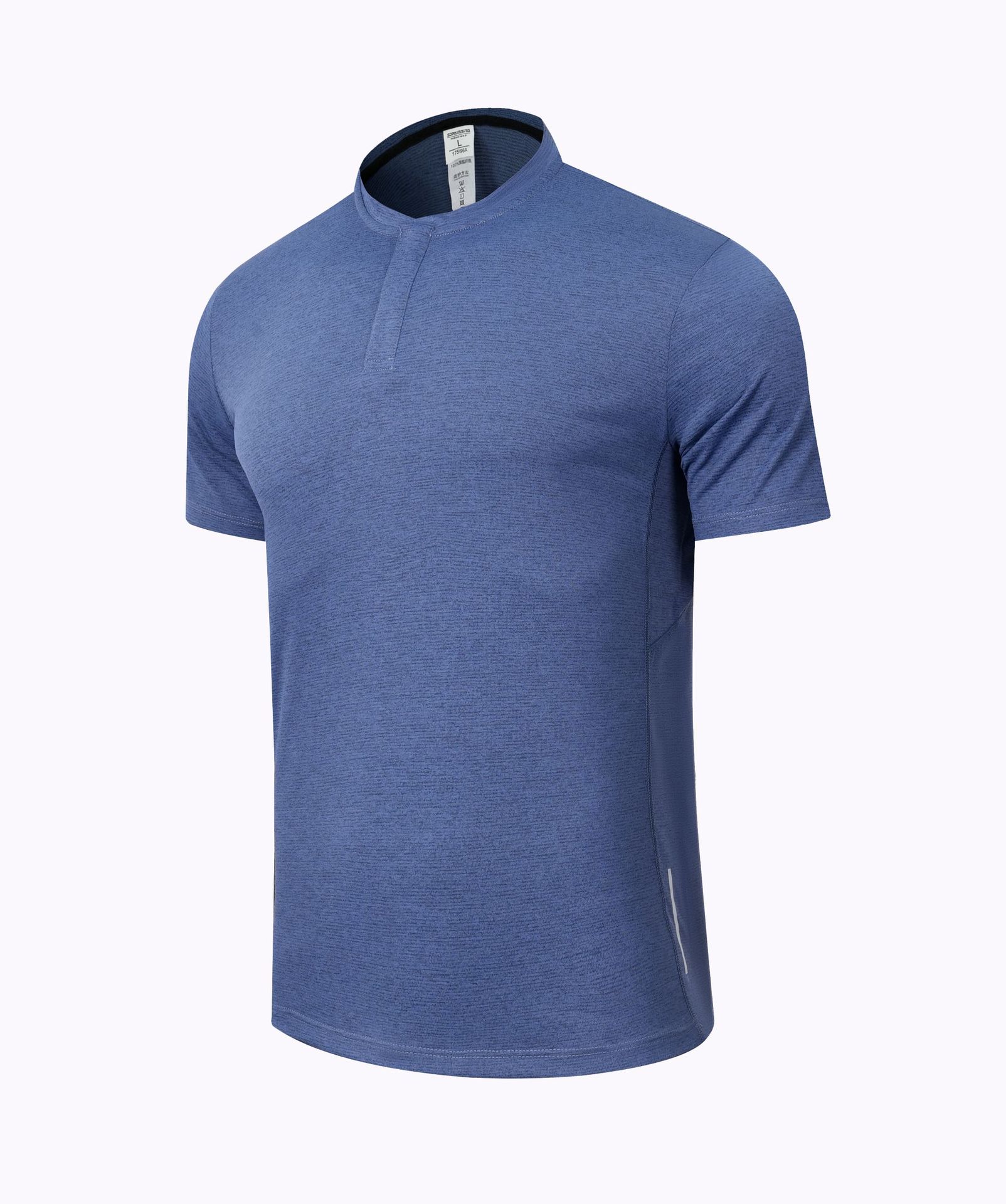 Primavera y verano nuevos productos deportivos secos rápidos camisetas masculinas sueltas de cuello Henry de manga corta ropa de entrenamiento físico ropa de tenis transfronteriza