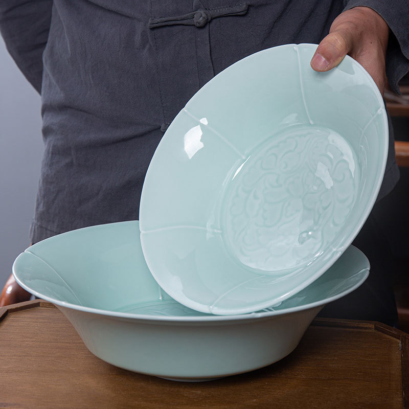 Big soup bowl for home use for commercial use, tableware, increased thickness