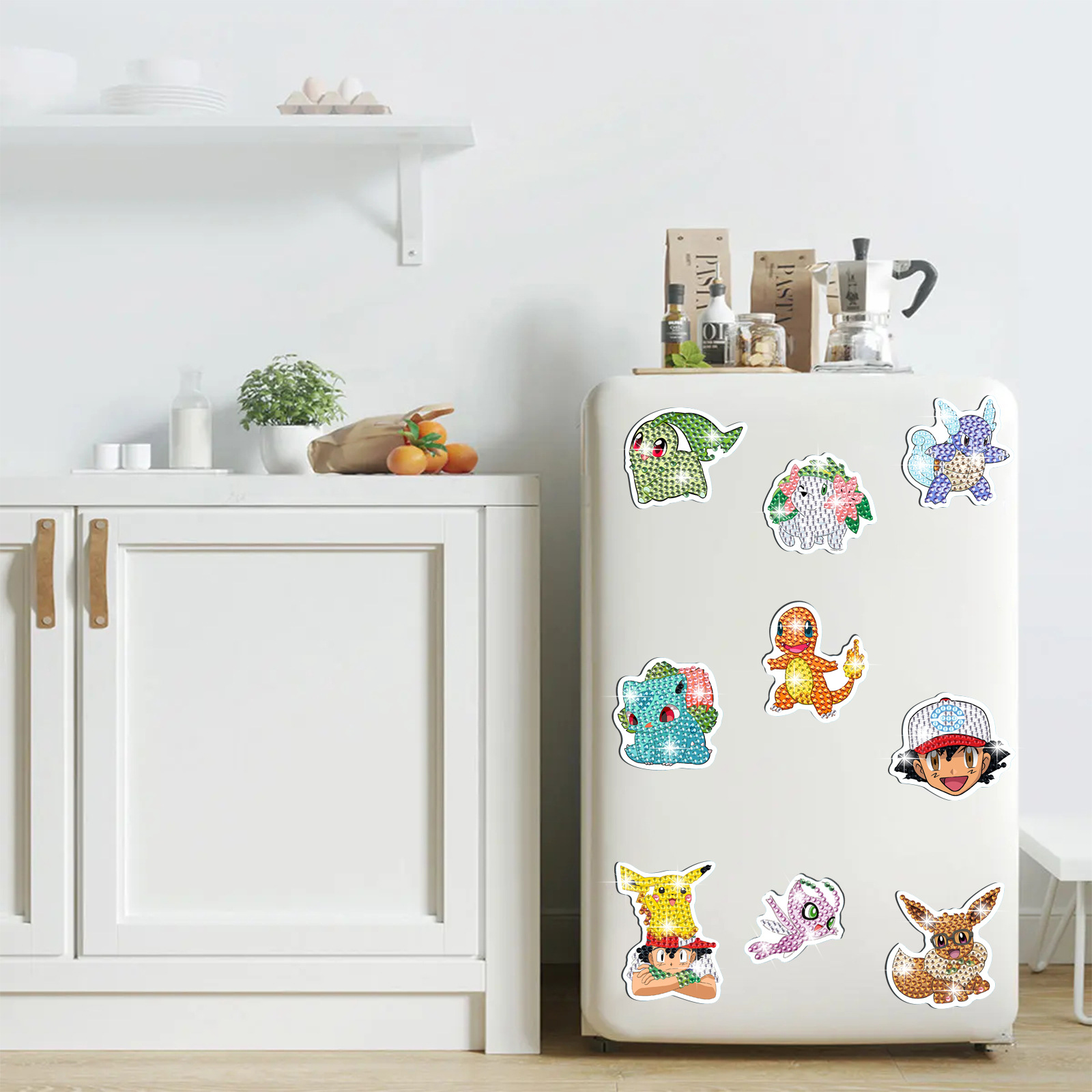 Artefactos transfronterizos bebés magnetismo dibujo de diamantes pegatinas de refrigerador para niños hechos a mano diy creativo mampostería pegatinas juguetes al por mayor