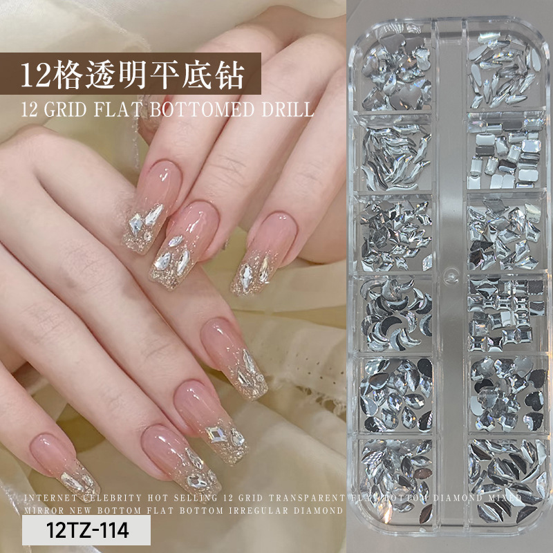 12 그리드 투명 플랫 바텀 다이아몬드(12TZ-114)