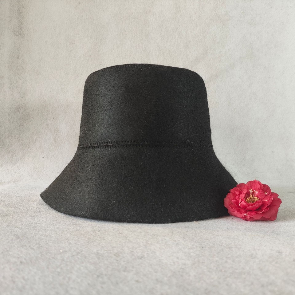 Sauna felt bath cap, black fisherman hat, factory direct sale, exported to Russia, hats