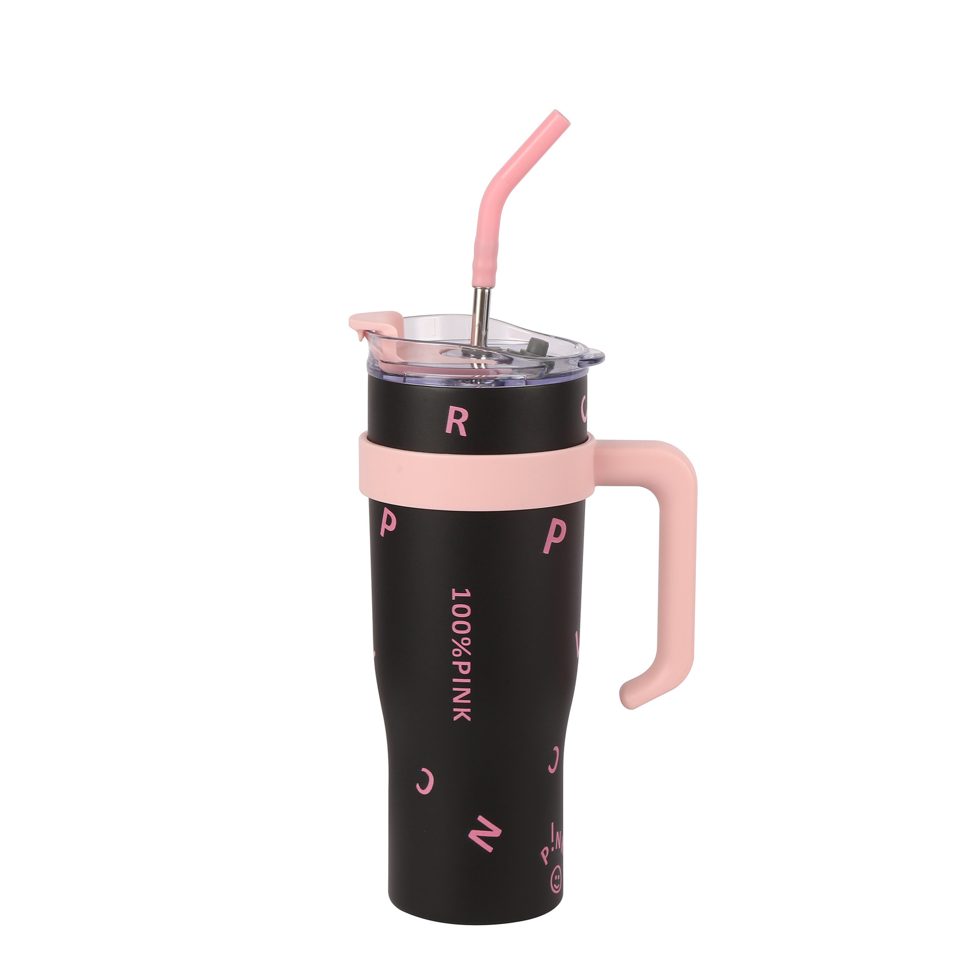 Nuevo 40oz taza de automóvil polvo negro taza de hielo 304 taza de aislamiento de acero inoxidable de gran capacidad taza de paja mac