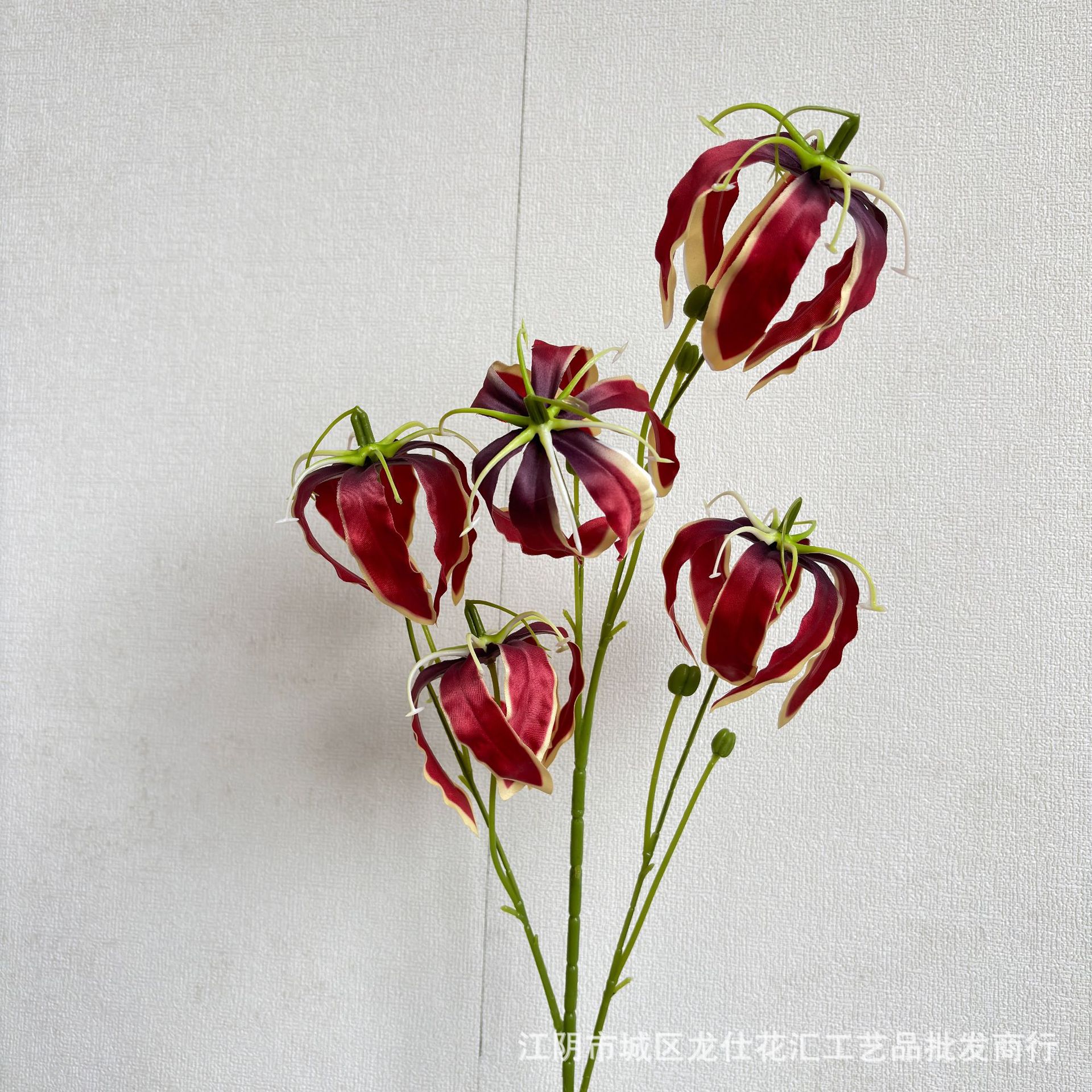 5송이 불꽃 백합 레드